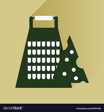 Flat icon with long shadow Grater and cheese vector image
