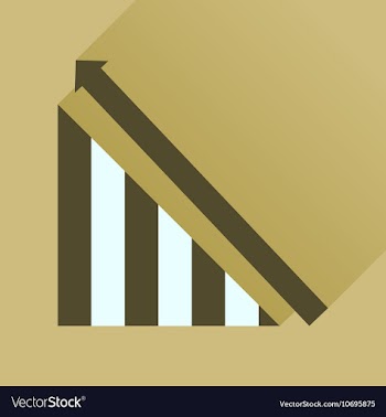 Flat icon with long shadow growing schedule vector image