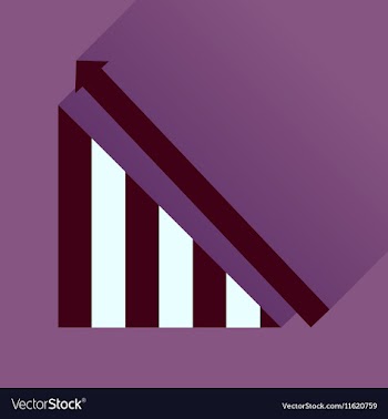 Flat icon with long shadow growing schedule vector image