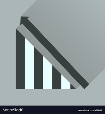 Flat icon with long shadow growing schedule vector image