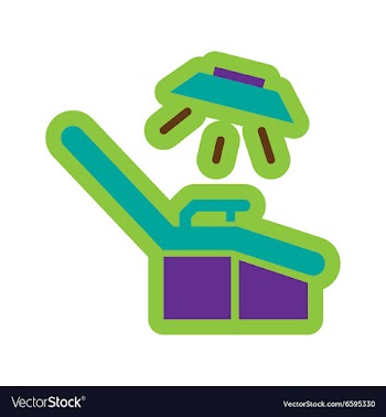 Flat icon with long shadow gynecological chair vector image