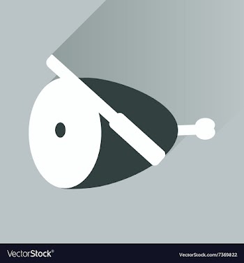 Flat icon with long shadow ham and knife vector image