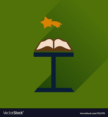 Flat icon with long shadow holy bible vector image