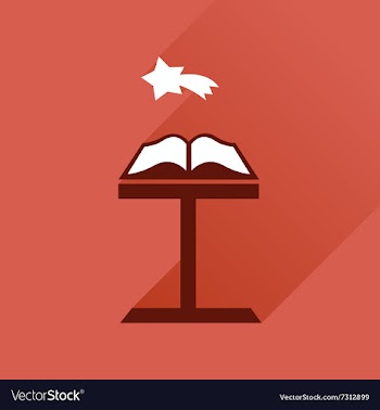 Flat icon with long shadow holy bible vector image