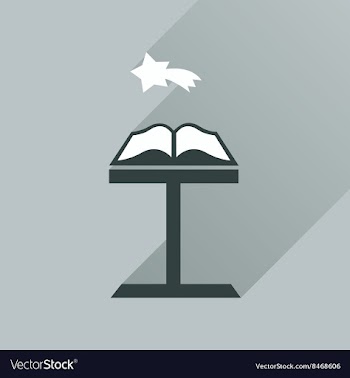 Flat icon with long shadow holy bible vector image