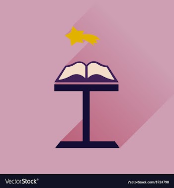 Flat icon with long shadow holy bible vector image
