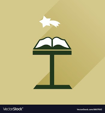 Flat icon with long shadow holy bible vector image