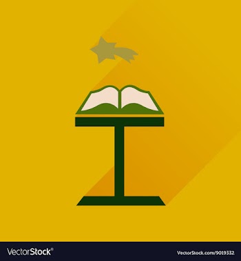 Flat icon with long shadow holy bible vector image