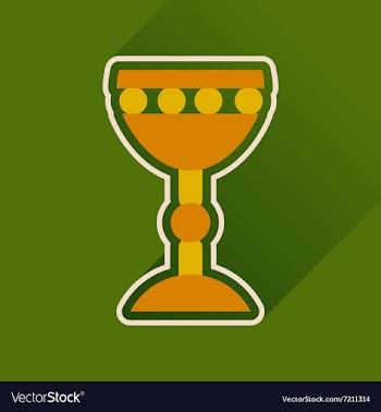 Flat icon with long shadow Holy Grail vector image