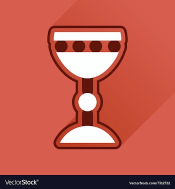Flat icon with long shadow Holy Grail vector image