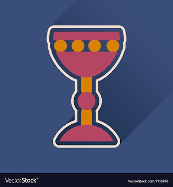 Flat icon with long shadow Holy Grail vector image