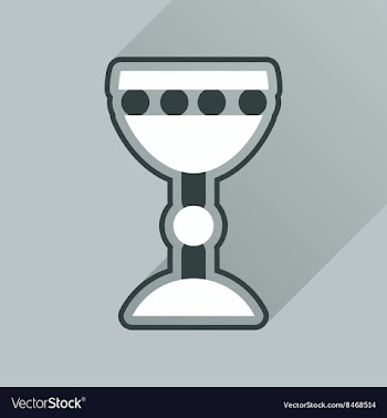 Flat icon with long shadow Holy Grail vector image
