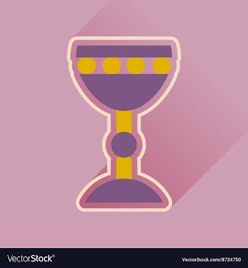 Flat icon with long shadow Holy Grail vector image