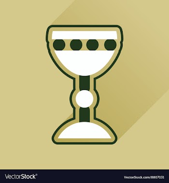 Flat icon with long shadow Holy Grail vector image