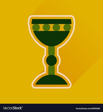 Flat icon with long shadow Holy Grail vector image