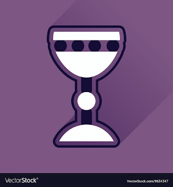Flat icon with long shadow Holy Grail vector image