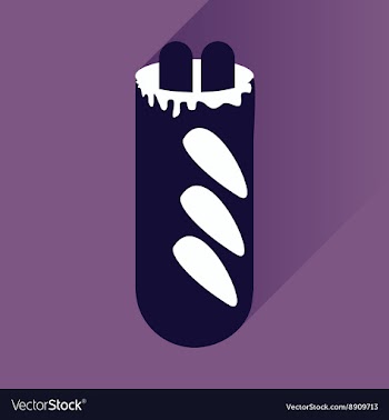 Flat icon with long shadow hot dog sausage double vector image