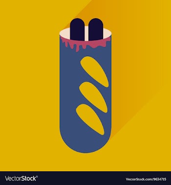 Flat icon with long shadow hot dog sausage double vector image