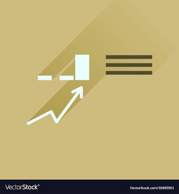 Flat icon with long shadow infographics Business vector image