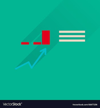 Flat icon with long shadow infographics Business vector image
