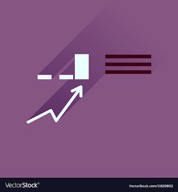 Flat icon with long shadow infographics Business vector image