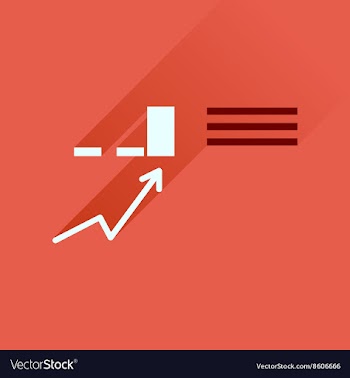 Flat icon with long shadow infographics Business vector image