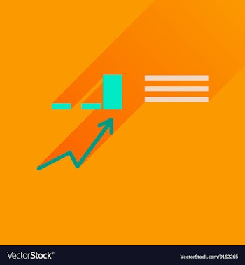 Flat icon with long shadow infographics Business vector image