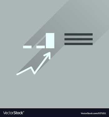 Flat icon with long shadow infographics Business vector image