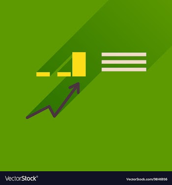 Flat icon with long shadow infographics Business vector image