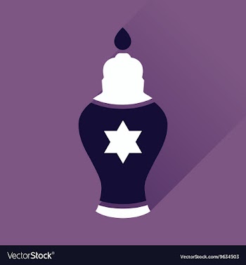 Flat icon with long shadow Jewish candle vector image