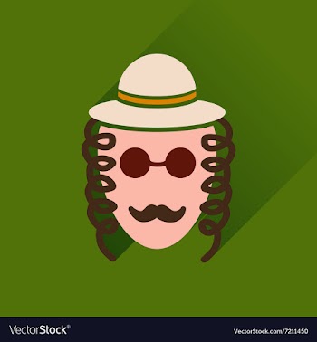 Flat icon with long shadow Jewish man vector image