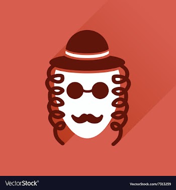 Flat icon with long shadow Jewish man vector image