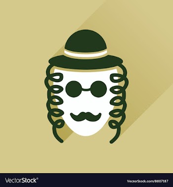 Flat icon with long shadow Jewish man vector image