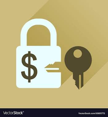 Flat icon with long shadow key lock vector image