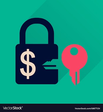 Flat icon with long shadow key lock vector image