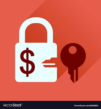 Flat icon with long shadow key lock vector image
