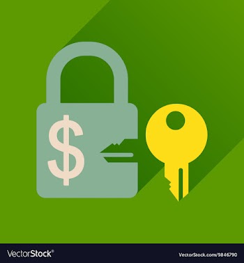 Flat icon with long shadow key lock vector image