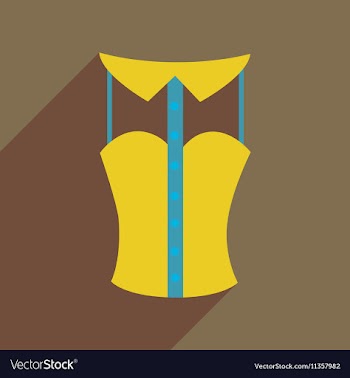 Flat icon with long shadow lady blouse vector image