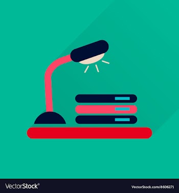Flat icon with long shadow lamp documents vector image