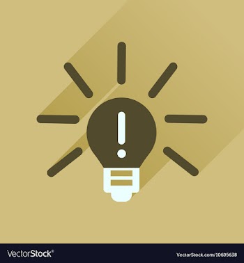 Flat icon with long shadow light bulb idea vector image