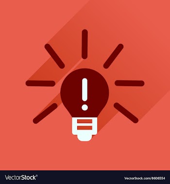 Flat icon with long shadow light bulb idea vector image