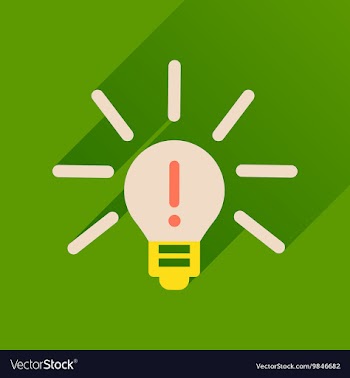 Flat icon with long shadow light bulb idea vector image