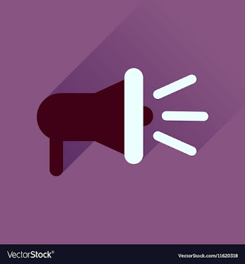 Flat icon with long shadow loudspeaker sound vector image