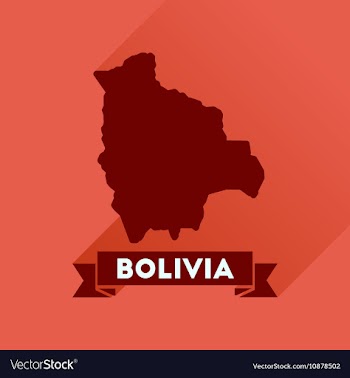 Flat icon with long shadow maps of Bolivia vector image