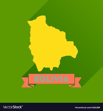 Flat icon with long shadow maps of Bolivia vector image