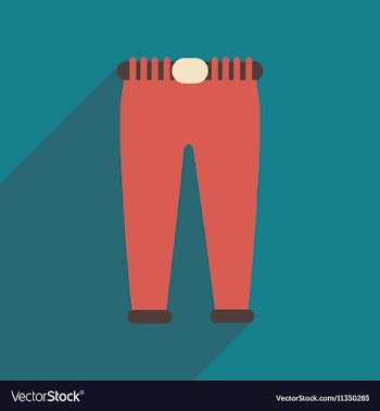 Flat icon with long shadow Men Pants vector image