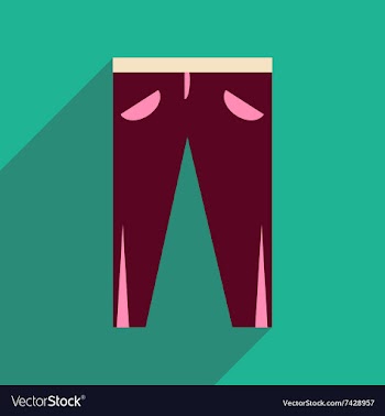 Flat icon with long shadow Men Pants vector image