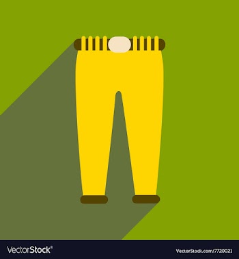 Flat icon with long shadow Men Pants vector image
