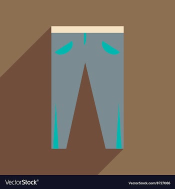 Flat icon with long shadow Men Pants vector image