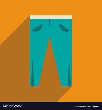 Flat icon with long shadow Men Pants vector image